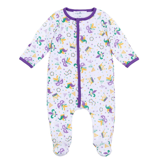 Magnolia Baby - Mardi Gras Munchkins Footie