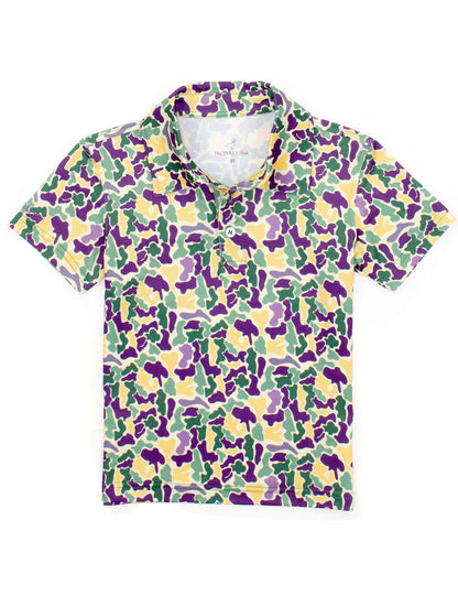 Properly Tied - Mardi Gras Camo Polo