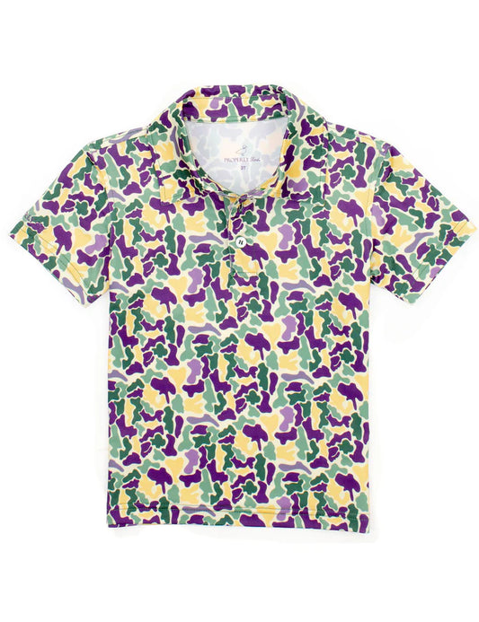Properly Tied - Mardi Gras Camo Polo