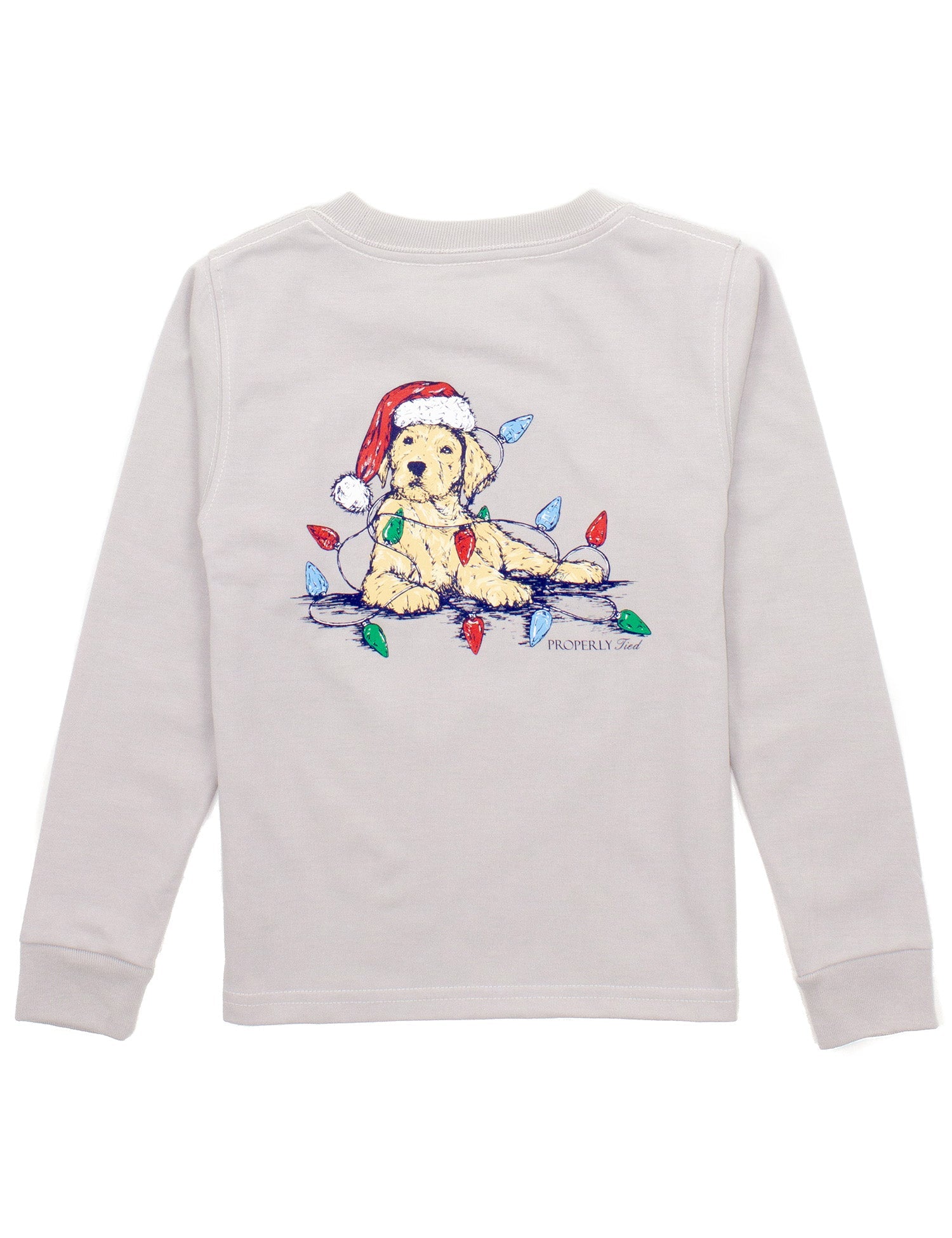 Properly Tied Long Sleeve  Ice Grey - Santa Paws