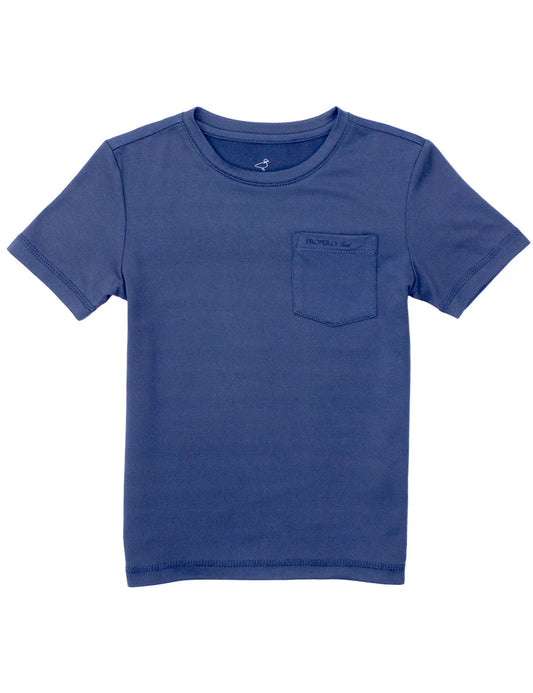 Properly Tied - Dusk Blue Ravine Pocket Tee SS