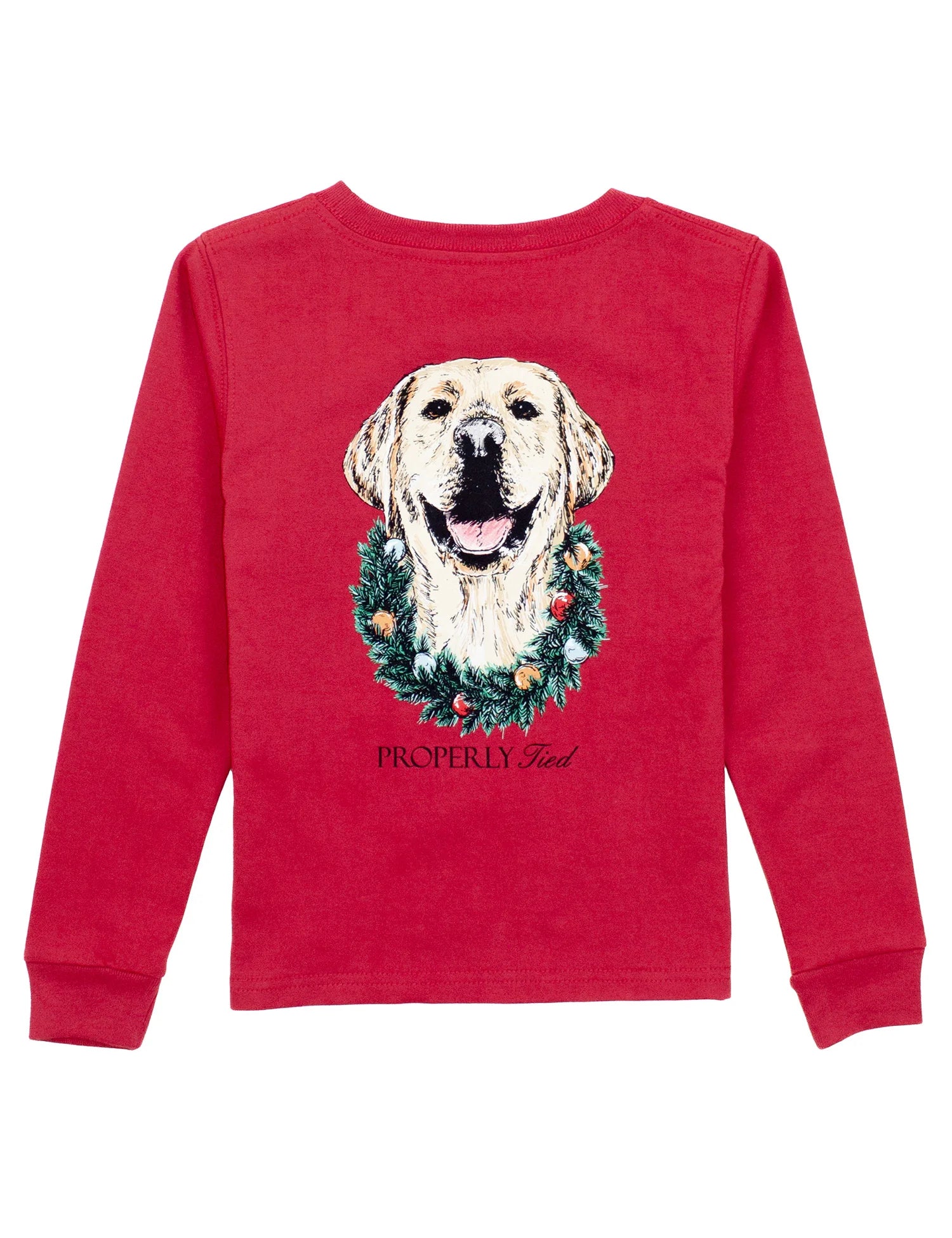 Properly Tied - Boys Ddeck The Paws LS Cabernet