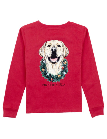Properly Tied - Boys Ddeck The Paws LS Cabernet