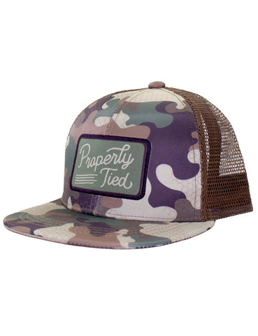 Properly Tied - Boys Sportsman Trucker Hat Delta Woodland Camo