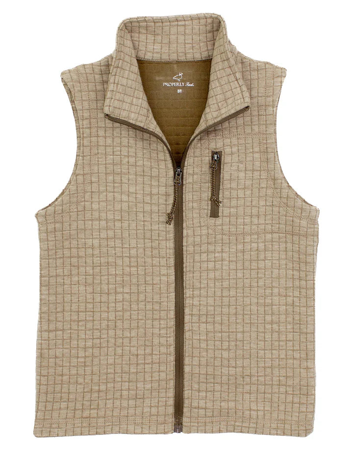 Properly Tied - Boys Delta White Oak Vest