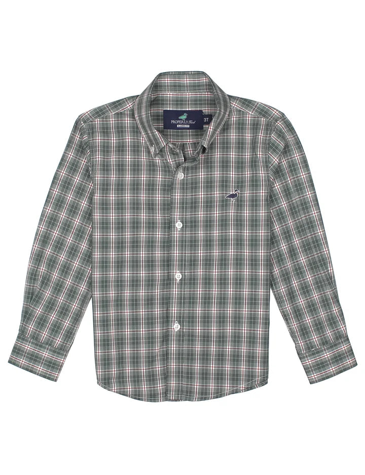 Properly Tied - Boys Seasonal Sportshirt Mistletoe