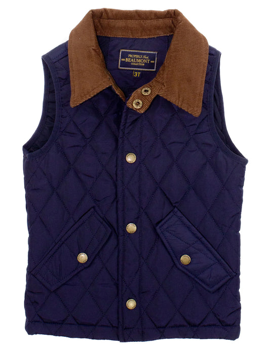 Properly Tied - Boys Beaumont Vest Navy