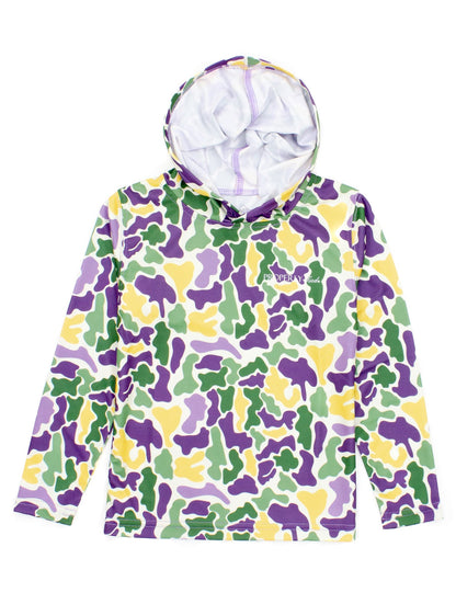 Properly Tied - Sportsman Performance Hoodie Mardi Gras Camo