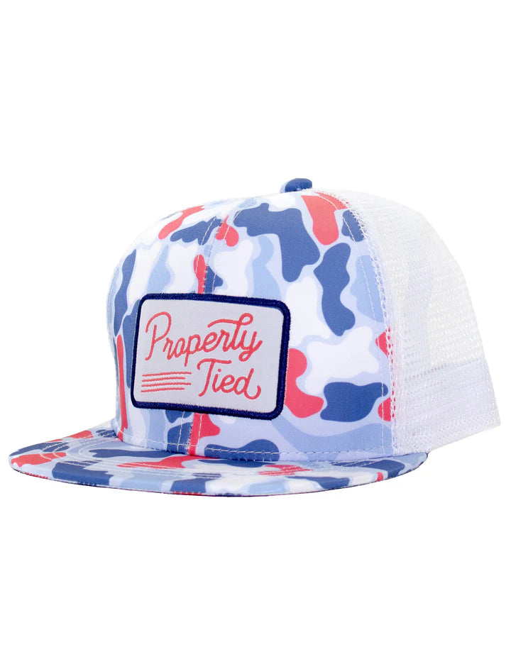 Properly Tied - Boys Sportsman Trucker Hat Americana Camo
