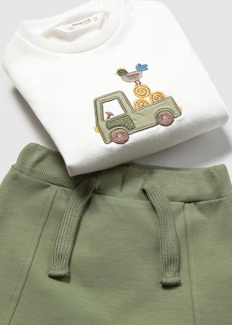 Mayoral - Boy's Tractor Sweater, Vest, & Pant Set