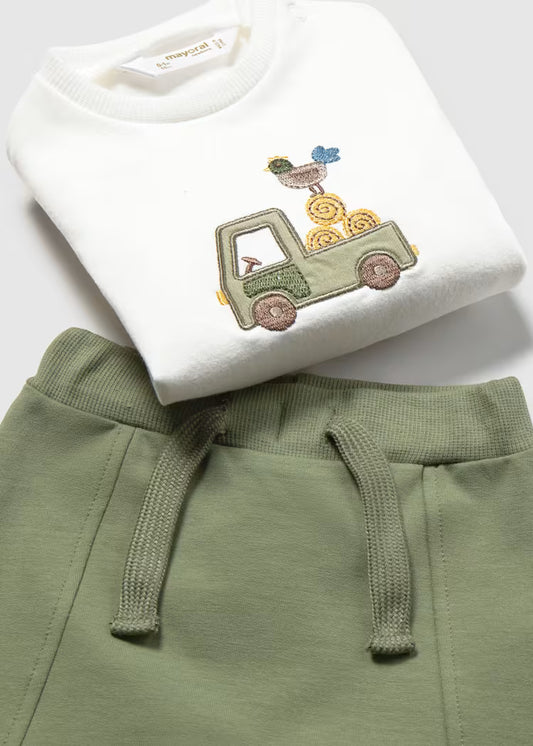 Mayoral - Boy's Tractor Sweater, Vest, & Pant Set