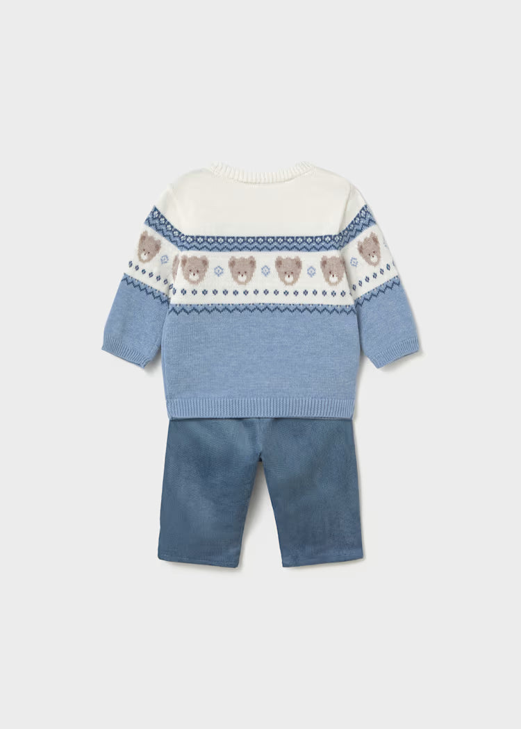 Mayoral - Boy's Bear Sweater & Pant Set