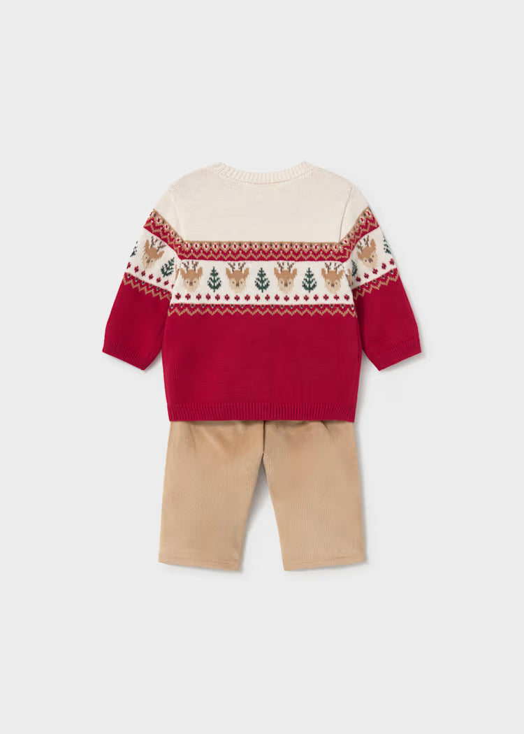 Mayoral - Boy's Reindeer Sweater & Pant Set