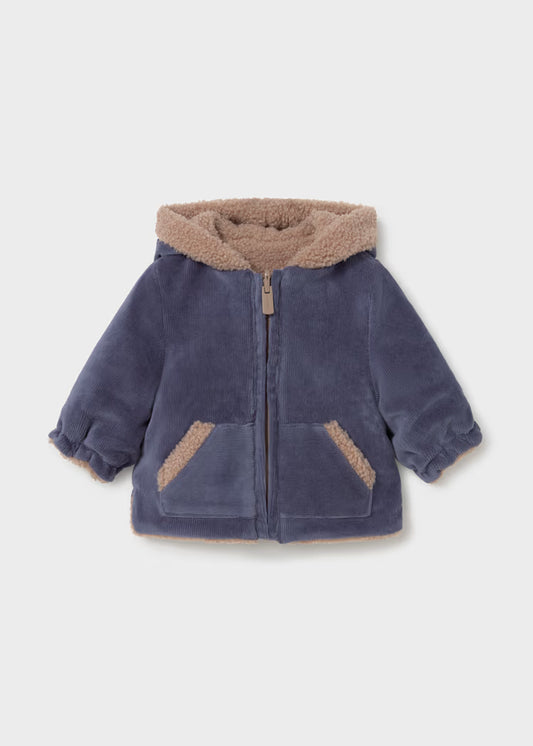 Mayoral - Boy's  Indigo Reversible Fur Coat