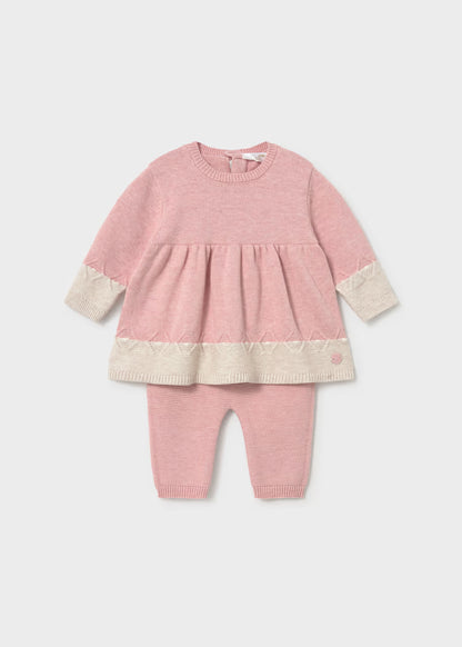 Mayoral - Baby Rose Knit Long Sleeve & Leggings Set