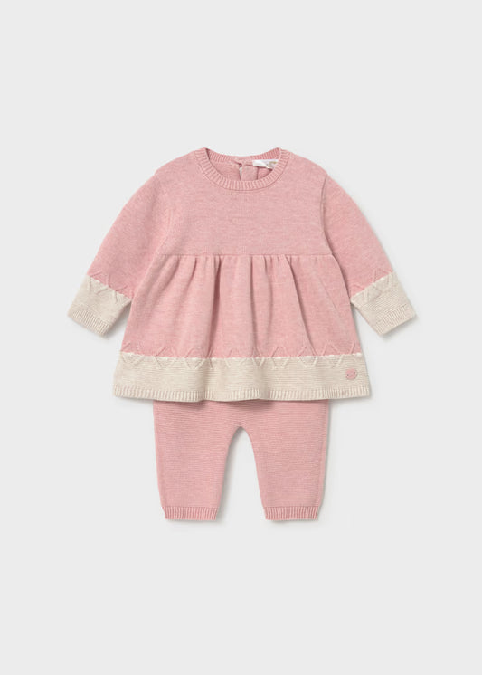 Mayoral - Baby Rose Knit Long Sleeve & Leggings Set