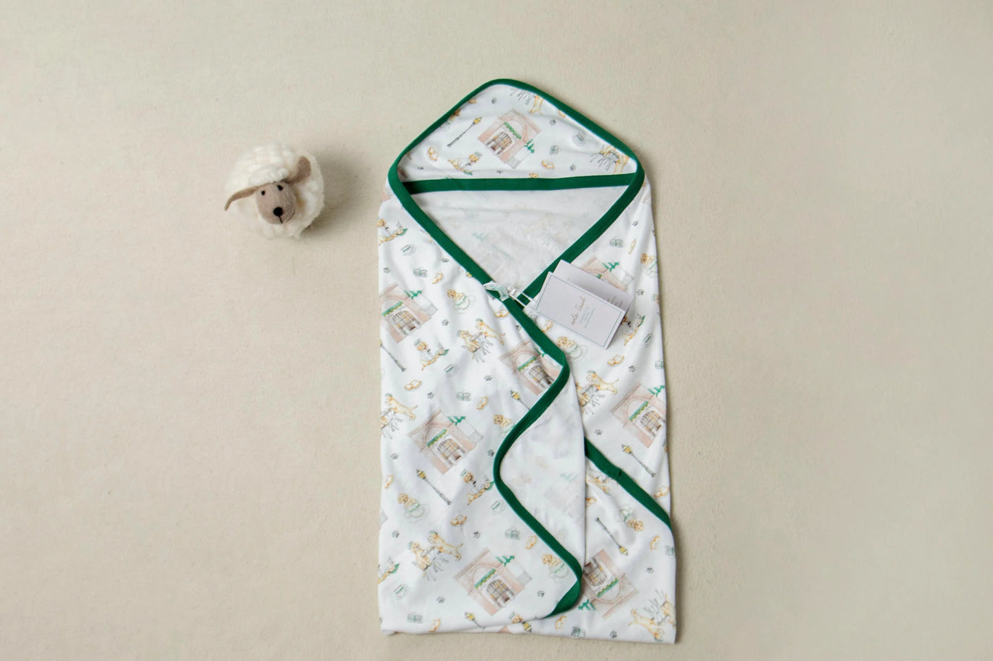 Nola Tawk - Powdered Sugar & Puppies Organic Cotton Baby Blanket