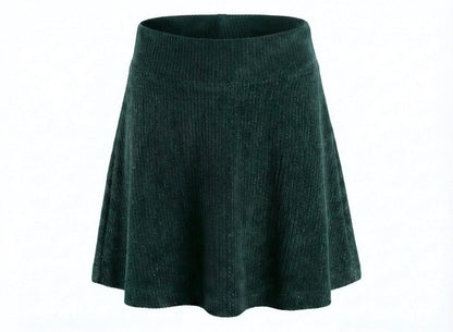 Pleat - Libba Skirt Dark Green Velour