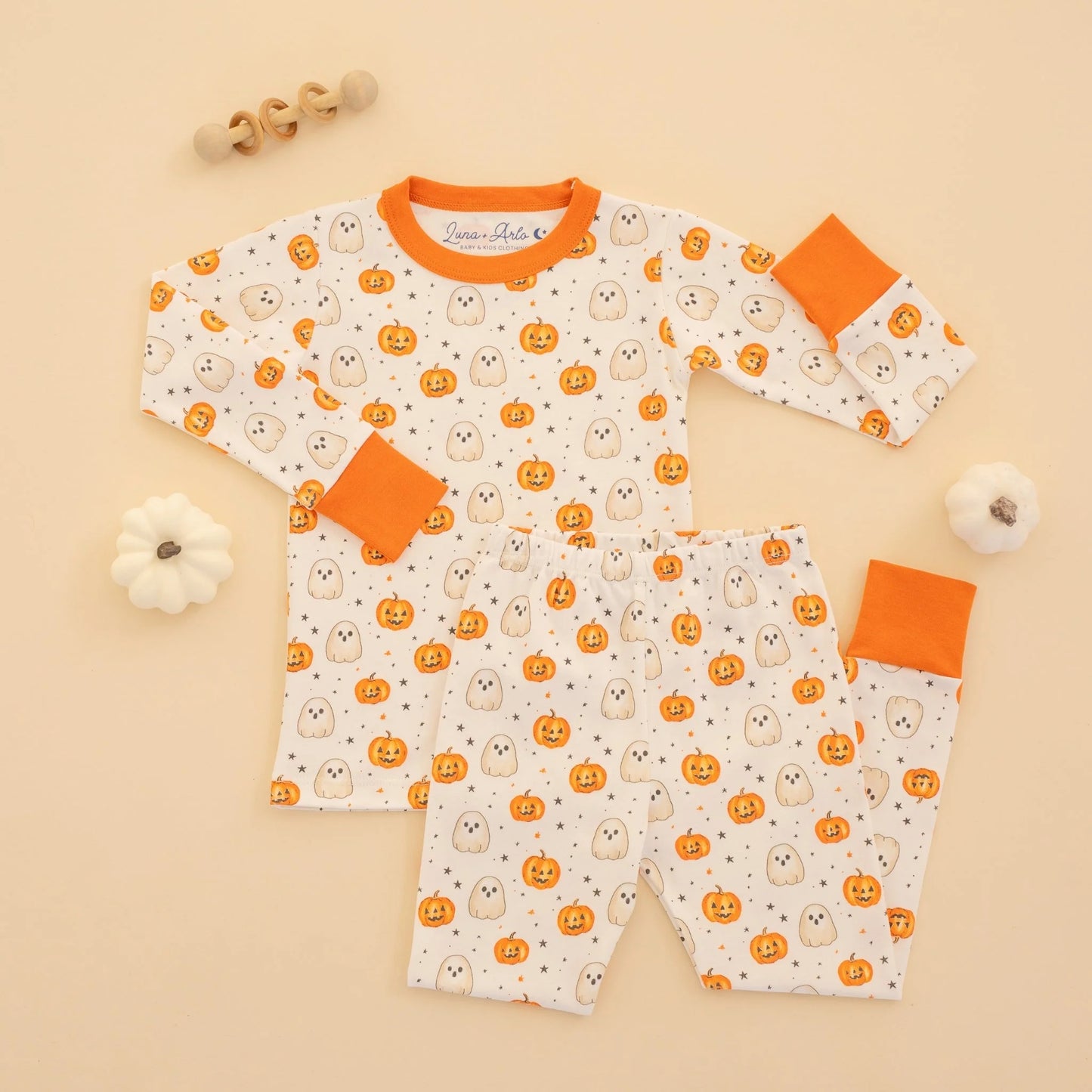 Magnola Baby - Pumpkin And Boo Long Pajamas