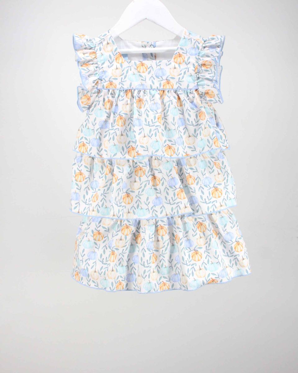 Charming Little One - Pumpkin Fall Garden Eleanor Dress