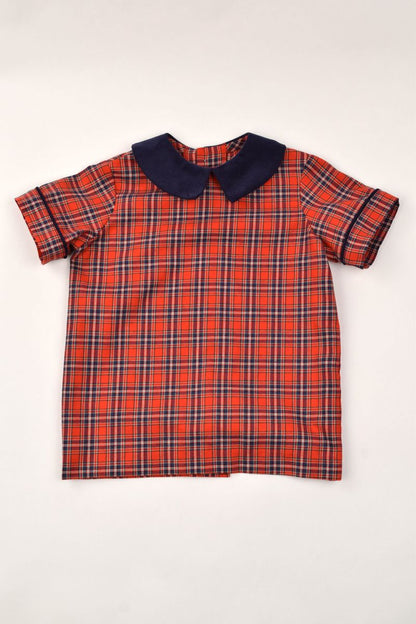 Funtasia Too - Boys Red Plaid Shirt & Shorts Set