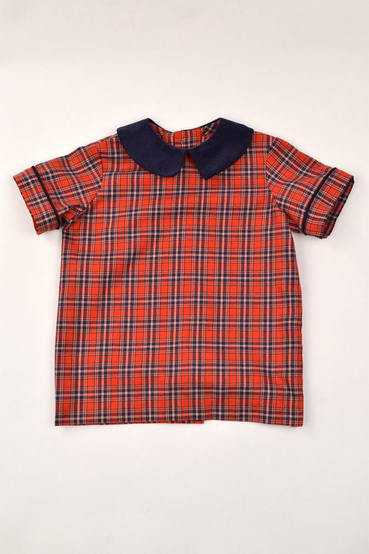 Funtasia Too - Boys Red Plaid Shirt & Shorts Set