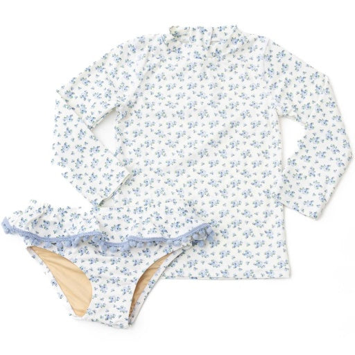 Shade Critters - Cottage Floral Blue Rashguard Set