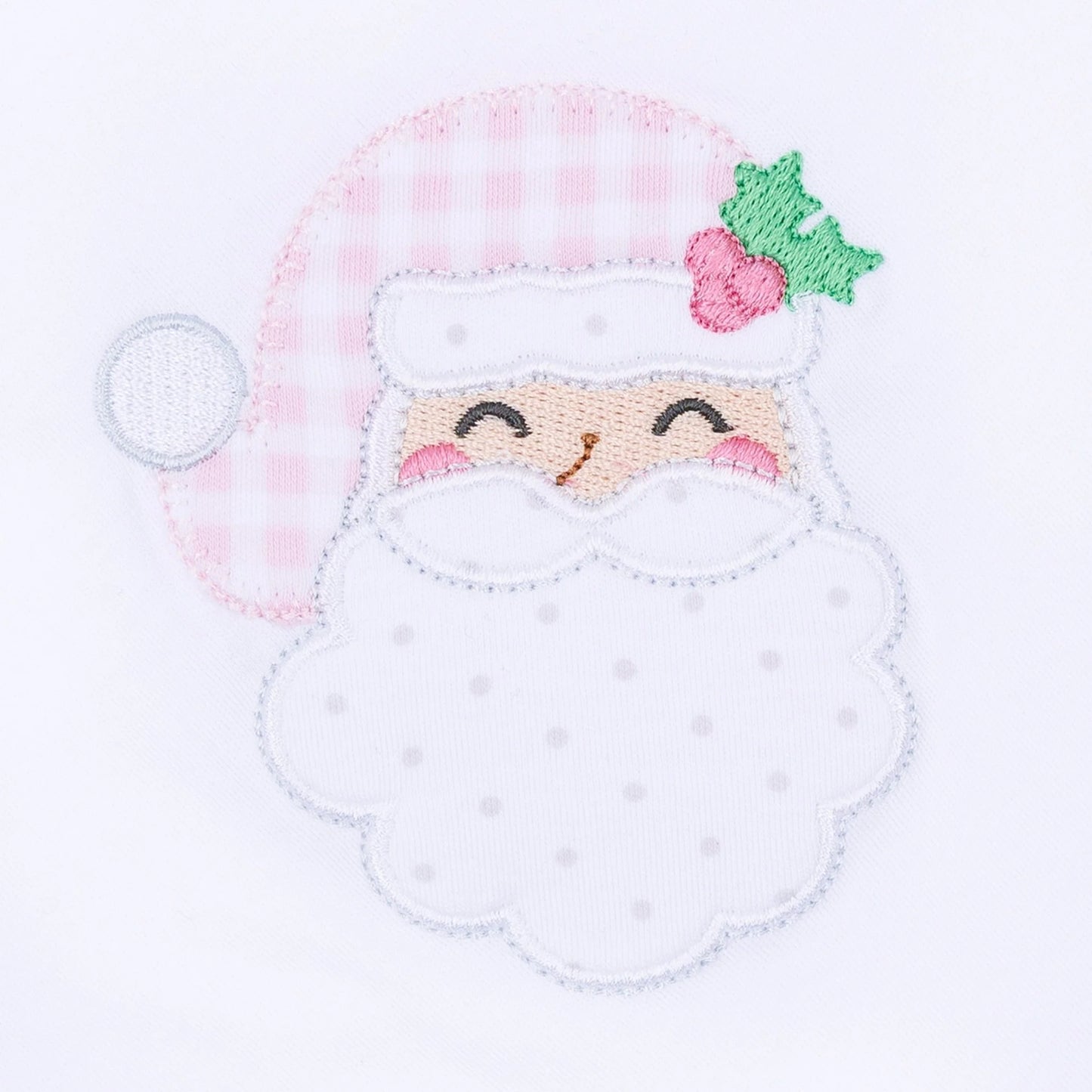 Magnolia Baby - Sweet St Nick Applique Ruffle Zip Footie - Pink