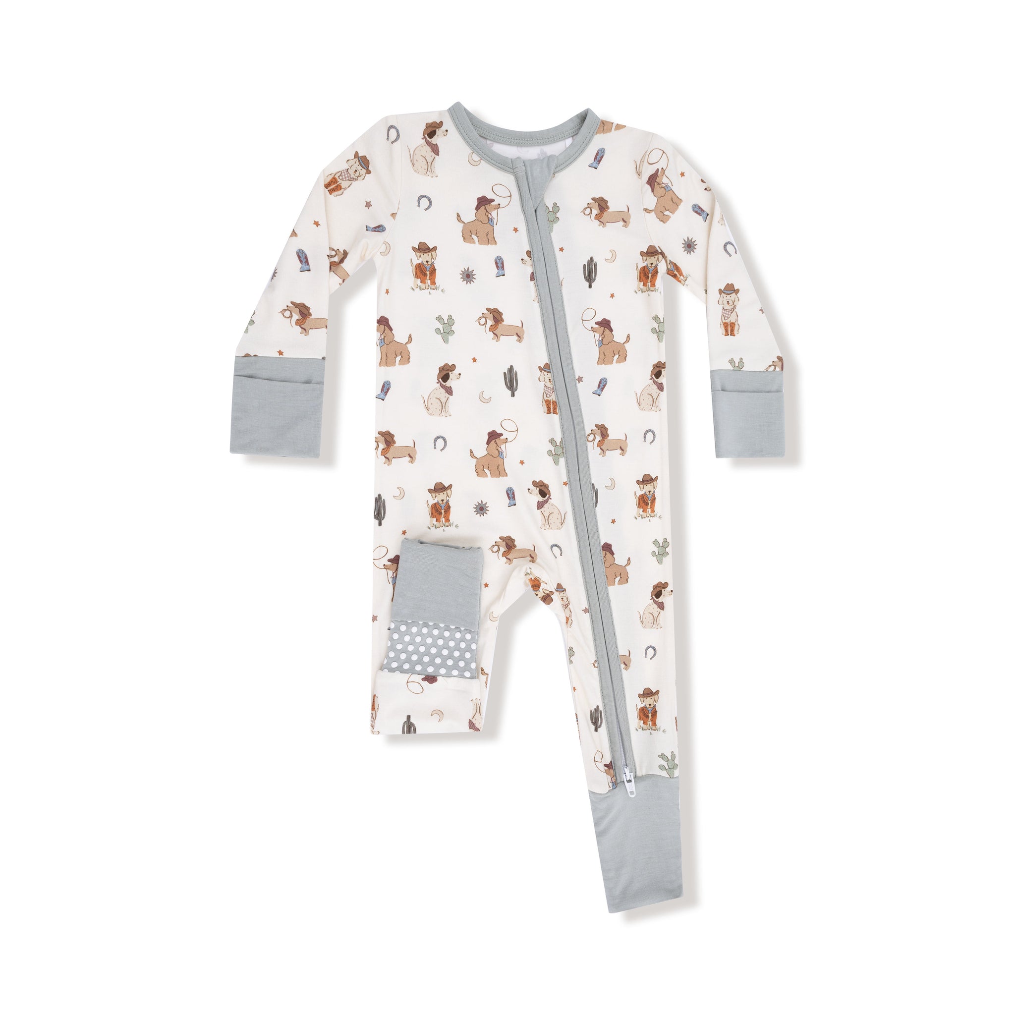Angel Dear - Cowboy Dogs 2 Way Zipper Romper