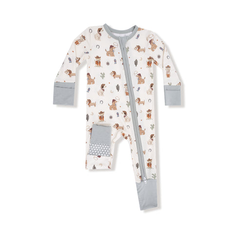 Angel Dear - Cowboy Dogs 2 Way Zipper Romper