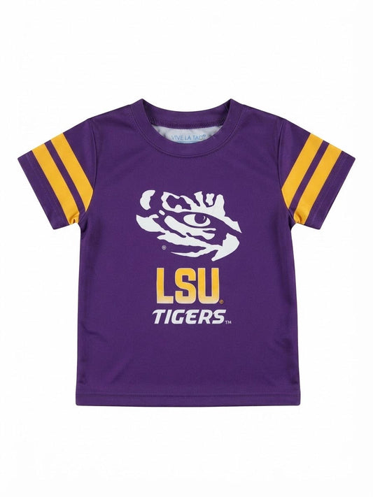 Vive La Fete - LSU Stripes Purple Short Sleeve