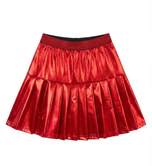 Paulette - Red Shimmer Skirt