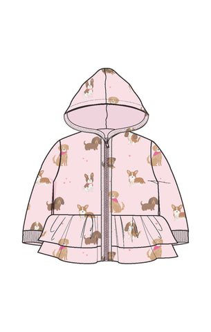 Angel Dear - Best Friend Dogs Pink Zip hoddie