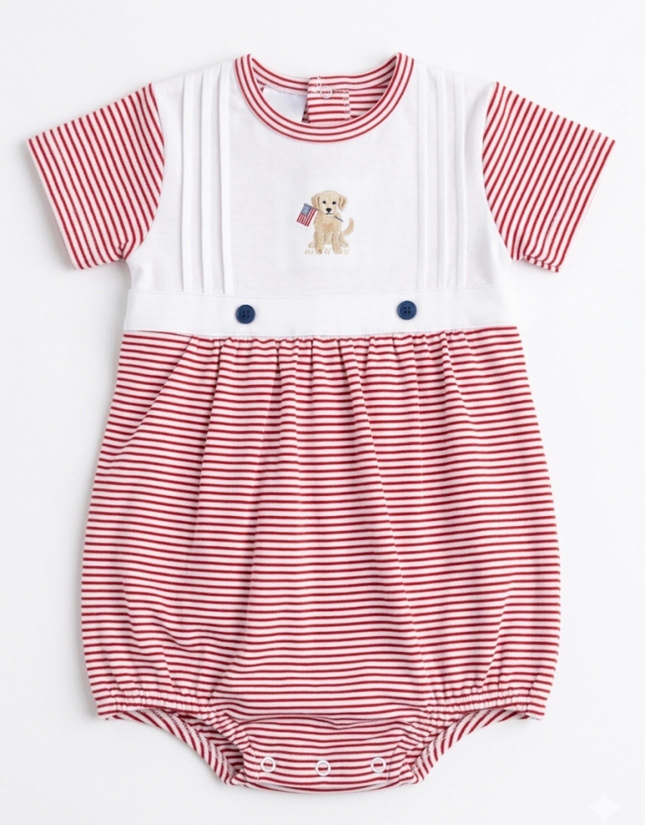 Baby Loren - Boys Flag Bubble Outfit