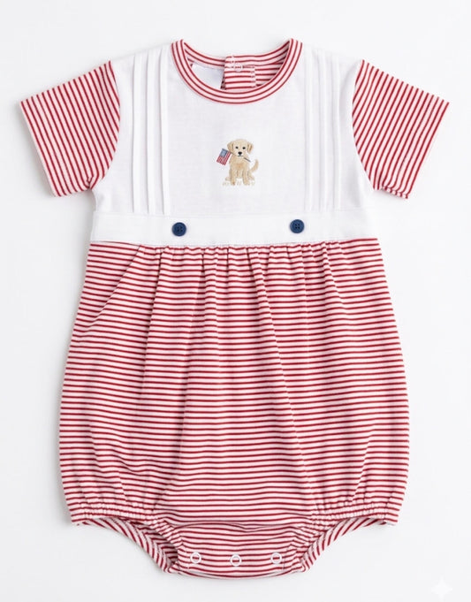 Baby Loren - Boys Flag Bubble Outfit