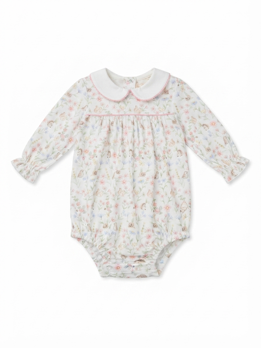 Baby Club Chic - Bloomie Friends Pima Bubble With Round Collar