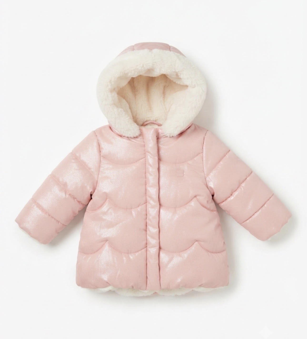 Mayoral - Blush Sparkling Puffer jacket