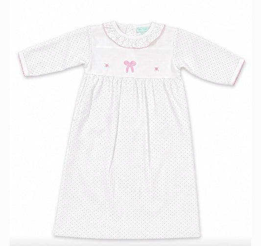 Baby Threads - Baby Girls Pink Bow Day Gown